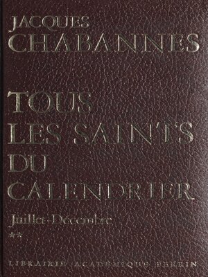 cover image of Les saints